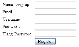 Simple Register System PHP MySQL